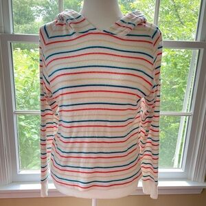 LNA Carly Striped Brushed Hoodie Sweatshirt